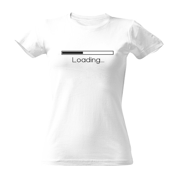 Tričko s potiskem Loading černý potisk
