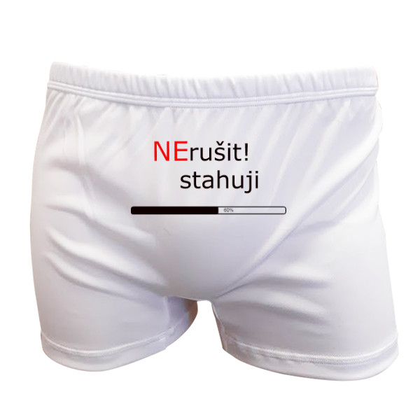 Trenýrky s potiskem Nerušit